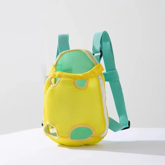 Soft & Breathable Pet Backpack Carrier with Four-Leg Openings – Foldable and Travel-Friendly