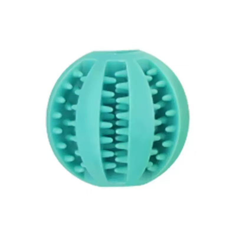 Treat-Stuffing Rubber Chew Ball — Cleans Teeth & Reduces Anxiety for Aggressive Chewers