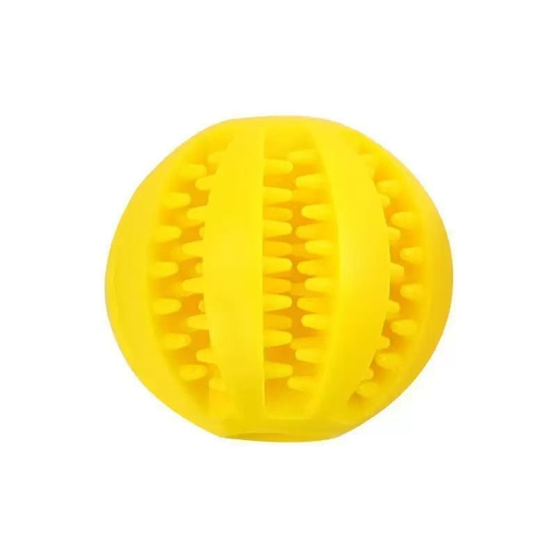 Treat-Stuffing Rubber Chew Ball — Cleans Teeth & Reduces Anxiety for Aggressive Chewers