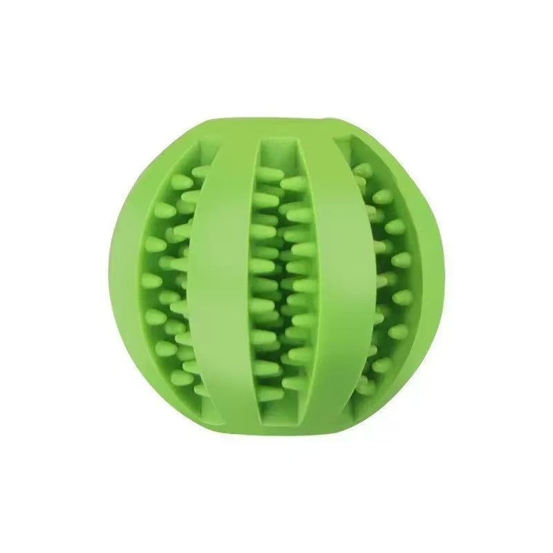 Treat-Stuffing Rubber Chew Ball — Cleans Teeth & Reduces Anxiety for Aggressive Chewers