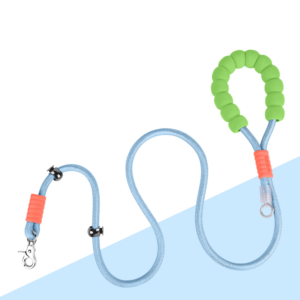 Heavy-Duty Rope Dog Leash — Padded Handle, No-Pull, Shock-Absorbing — Safe for Large & Active Dogs