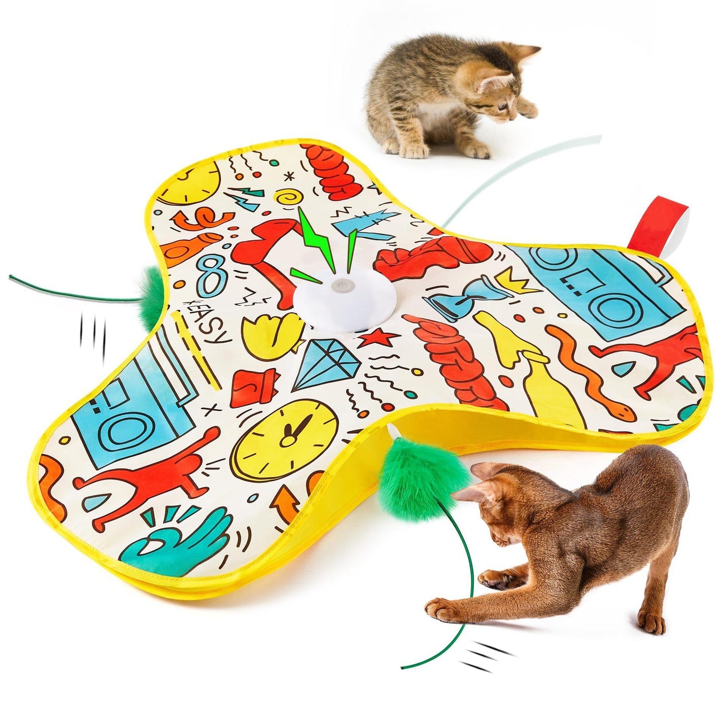 Fast-Rolling Cat Chase Toy — Hide-&-Seek Mouse Game — Boosts Exercise & Mental Stimulation