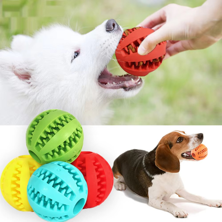 Treat-Stuffing Rubber Chew Ball — Cleans Teeth & Reduces Anxiety for Aggressive Chewers