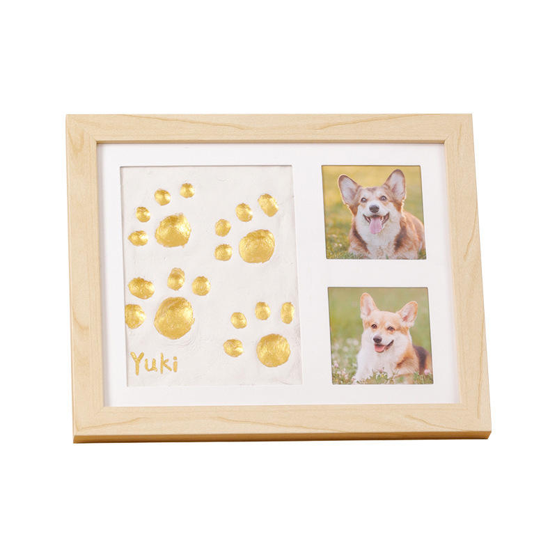 Pet Paw Print Keepsake Kit — Clay Imprint + Photo Frame for Lifelong Pet Memories