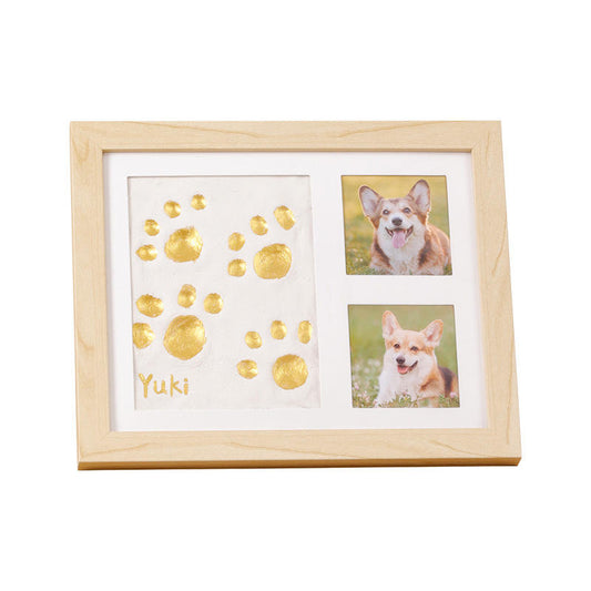 Pet Paw Print Keepsake Kit — Clay Imprint + Photo Frame for Lifelong Pet Memories